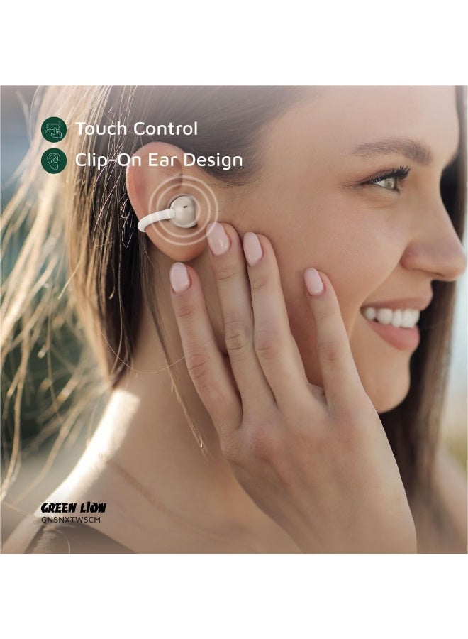 جرين ليون سماعات اذن بمشبك من سونيكس، بلوتوث 5.3، مقاومة للماء IPX5، وقت تشغيل 5-6 ساعات، اي ان سي، تحكم باللمس، شحن من النوع سي، بطارية 40mAh، ميكروفون مزدوج - Image 3