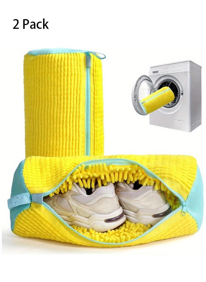 2 Pack Shoe Washing Bag for Washing Machine, Laundry Shoe Bag For Washer and Dryer, Portable Reusable Shoe Care Bag for All Shoe Types and Sizes - Image 1