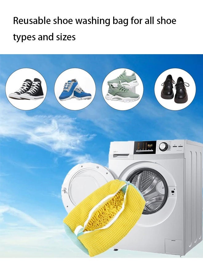 2 Pack Shoe Washing Bag for Washing Machine, Laundry Shoe Bag For Washer and Dryer, Portable Reusable Shoe Care Bag for All Shoe Types and Sizes - Image 2