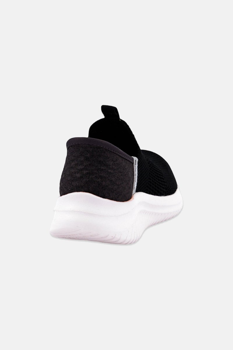 SKECHERS Toddlers Boy Ultra Flex Slip On Walking Shoes, Black - Image 3