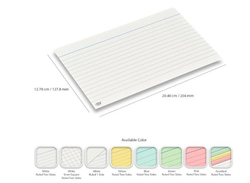 FIS Record Card 8X5 - White Fsic85