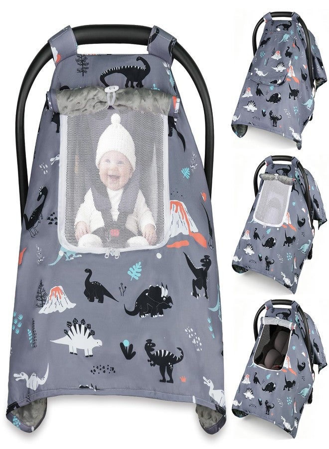 Bnditeu Car Seat Cover Baby, Carseat Covers Baby with 2 Layers Breathable Windows, Windproof Infant Car Seat Cover, Kick-Proof Baby Carrier Cover for Baby Boy Newborn Essentials - Image 1