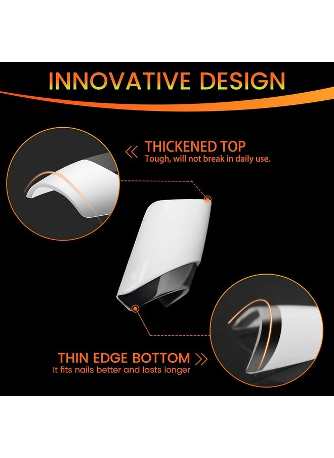 نصائح أظافر فرنسية 120 قطعة من الأظافر المزيفة المربعة بنصف غطاء أطراف أظافر أكريليك 12 مقاسًا أطراف أظافر شفافة مع مقابض طرف فرنسي أبيض اضغط على الأظافر لتمديد الأظافر فن المنزل وصالون الأظافر بنفسك - pzsku/ZC23A7BC7E1FE8FD0F9DEZ/45/_/1721023779/22360780-c9d4-47ec-8769-906923193210