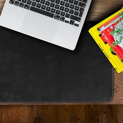 Londo Top Grain Leather Extended Mouse Pad – Large Desk Mat for Office & Gaming, Smooth Writing Surface, Non-Slip Base, Durable & Stylish Workspace Accessory - Image 3