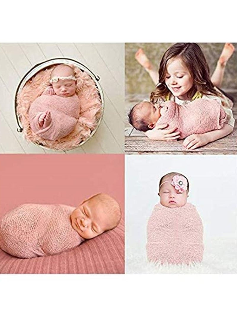 Newborn Baby Stretch Wrap Photo Props Wrap-Baby Photography Props-Pink - Image 1