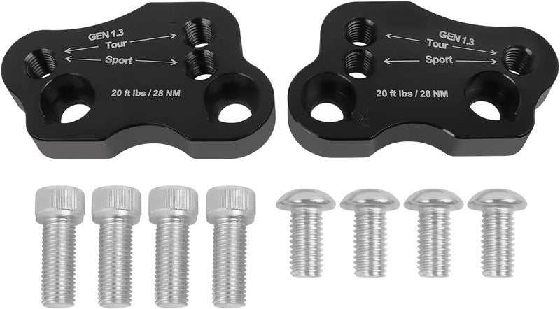 HAONEL Handlebar Risers CNC Aluminum for Honda Goldwing 1800 GL1800 (2018-2023) - Black Extension Adapters - Image 2