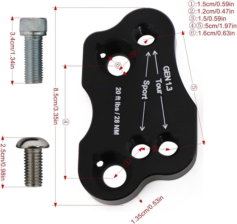 HAONEL Handlebar Risers CNC Aluminum for Honda Goldwing 1800 GL1800 (2018-2023) - Black Extension Adapters - Image 4