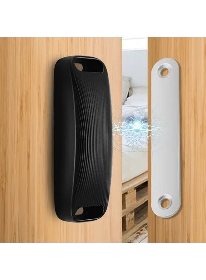 Heavy Duty Magnetic Cabinet Lock Silvery Adjustable Sliding Security Latch Drill Free Installation - Image 2
