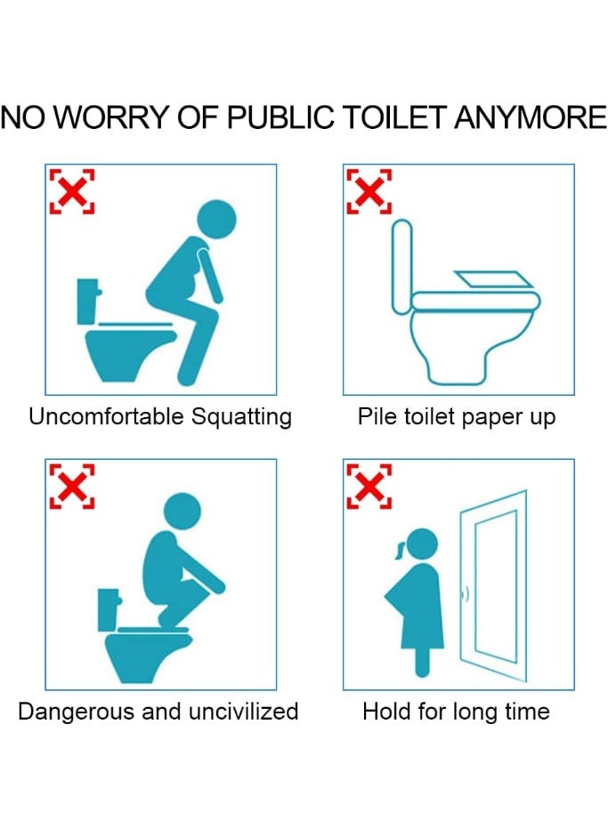 Healife 50 Pack Disposable Plastic Toilet Seat Cover Non Slip Individually Wrapped for Travel Perfect for Potty Training Ideal for Adults - Image 4