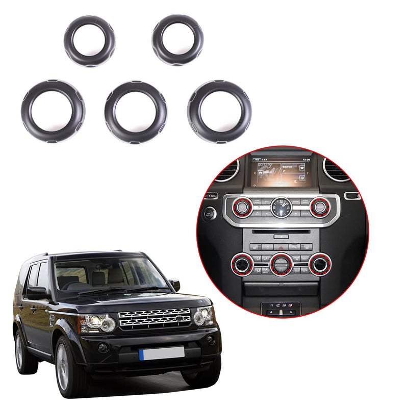 Fits for Land Rover Discovery 4 LR4 20102016 AC Air Conditioner Volume Tune Knob Button Cover Compatible for LR RR Sport 20102013 Suit for Freelander 2 20132015 Auto Accessories Matte Black