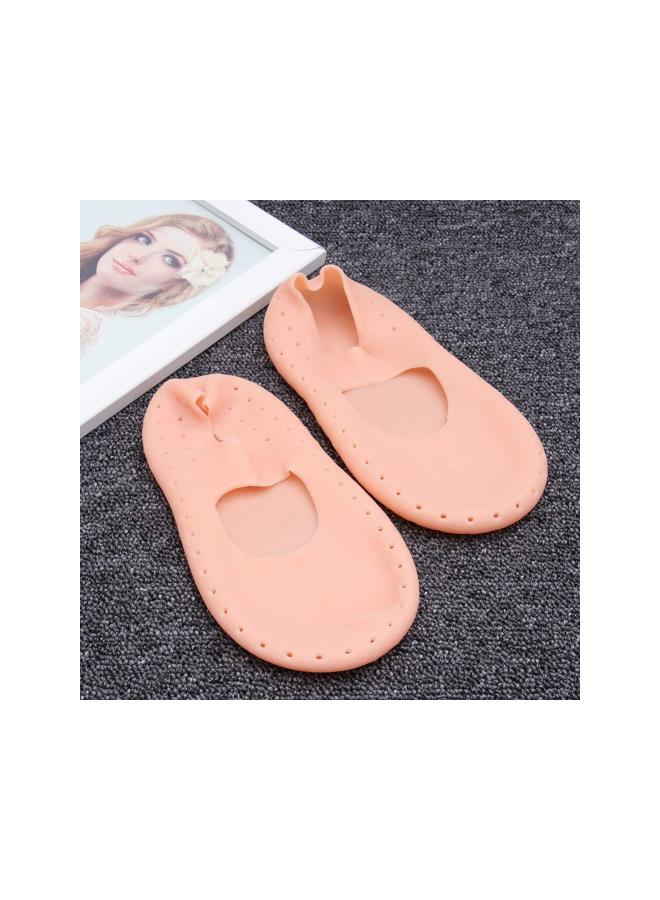 klarako Moisturizing Breathable Socks Cracked Feet Protectors Room Socks Waterproof Elastic Boat Socks for Men Women Size L(Skin Color) - Image 5