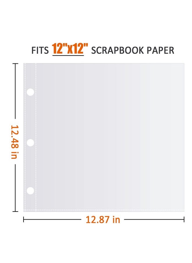 tutata - 12X12 Scrapbook Page Protectors, 100 Pack, Scrapbook Refill Pages Protective Sleeves, Heavyweight, Fit Scrapbook Binder And 12X12 Photo Album Refill Pages - Image 1