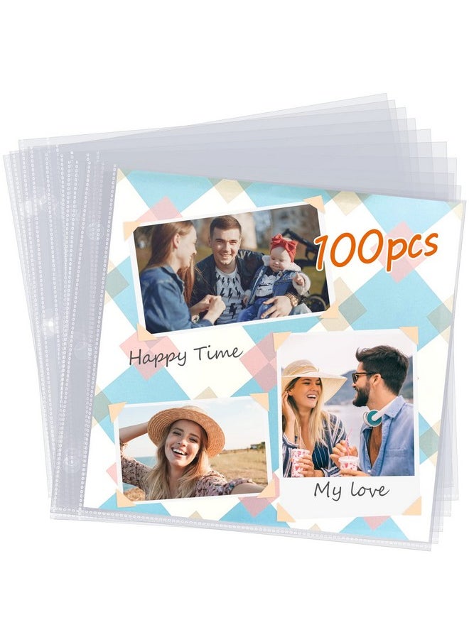 tutata - 12X12 Scrapbook Page Protectors, 100 Pack, Scrapbook Refill Pages Protective Sleeves, Heavyweight, Fit Scrapbook Binder And 12X12 Photo Album Refill Pages - Image 1