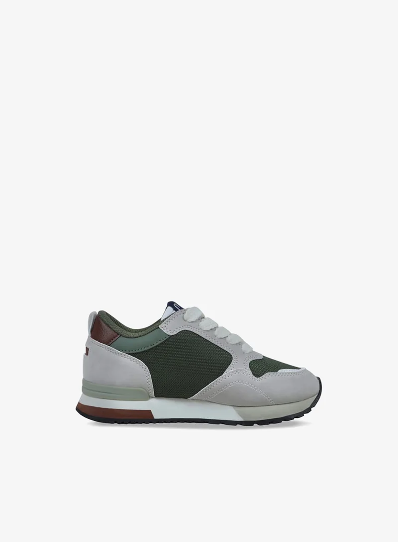 GAP Boys' Colourblock Sneakers with Lace-Up Closure - NEW YORK II