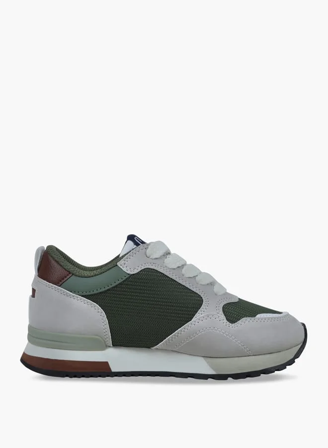 GAP Boys' Colourblock Sneakers with Lace-Up Closure - NEW YORK II