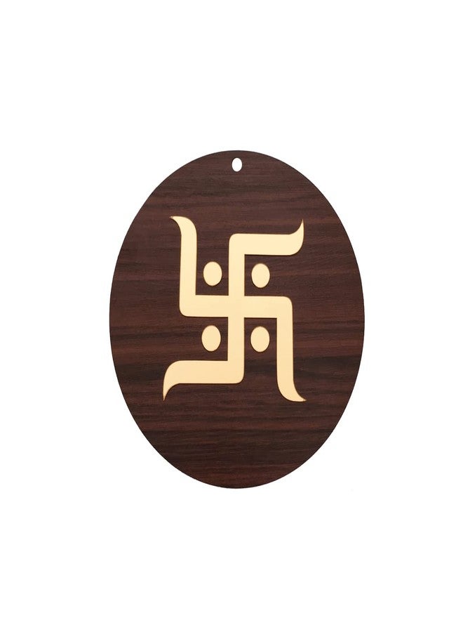 DULI MDF Swastik Wall Hanging, Feng Shui, Wall Art, Wall Decor, PositiveVibes, Wall Art, Diwali Decor, Diwali Decoration, Diwali Gifts (MDFHanging-Swastik) - Image 1
