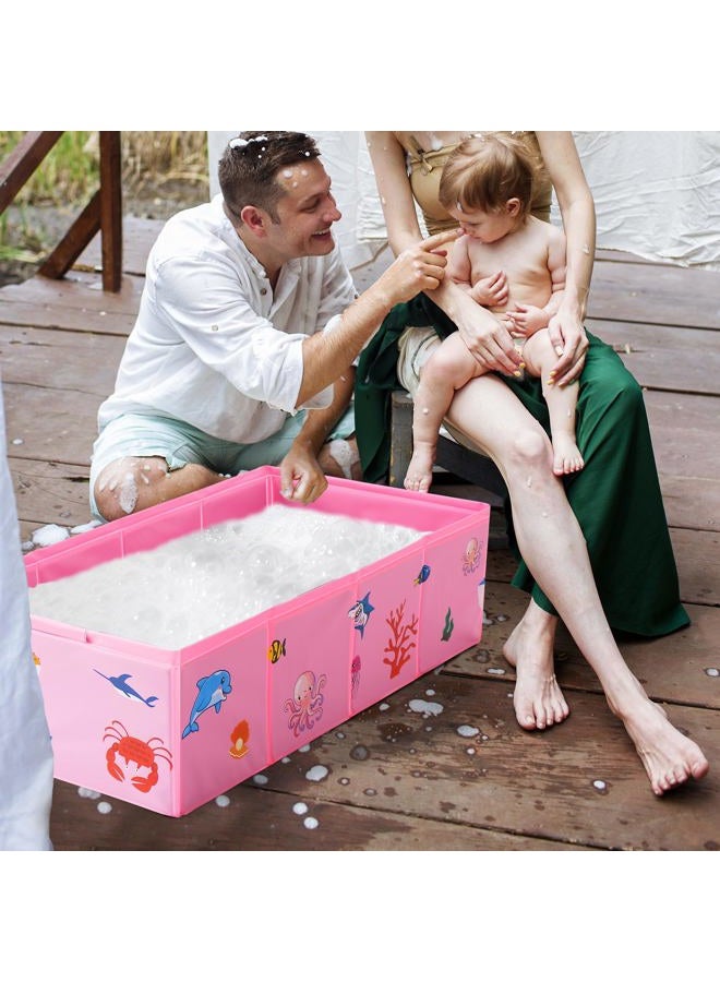 Tohetsuzp Foldable Baby Bathtub, Toddler Folding Tub, Lightweight Portable Bathtub for Kids and Travel - Image 2