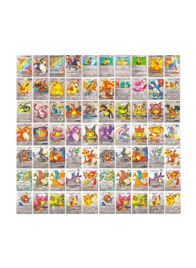 Generic Rajvi Collectible Card Games, 55pcs Silver Foil, TCG Deck, VMAXX Series, Rare Silver and Common Mystery Cards  - Image 3