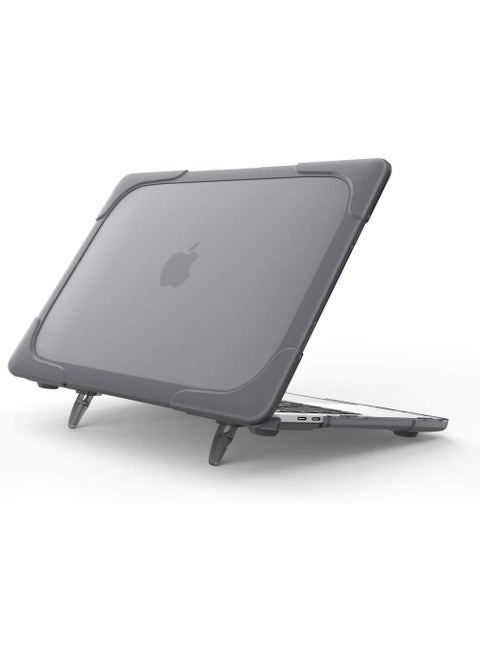 MacBook Air 13 Inch Case 2020 2019 2018 Release A2337 M1 A2179 A1932 Heavy Duty Slim Hard Shell Protective Cover with Fold Kickstand for MacBook Air 13 Retina with Touch ID