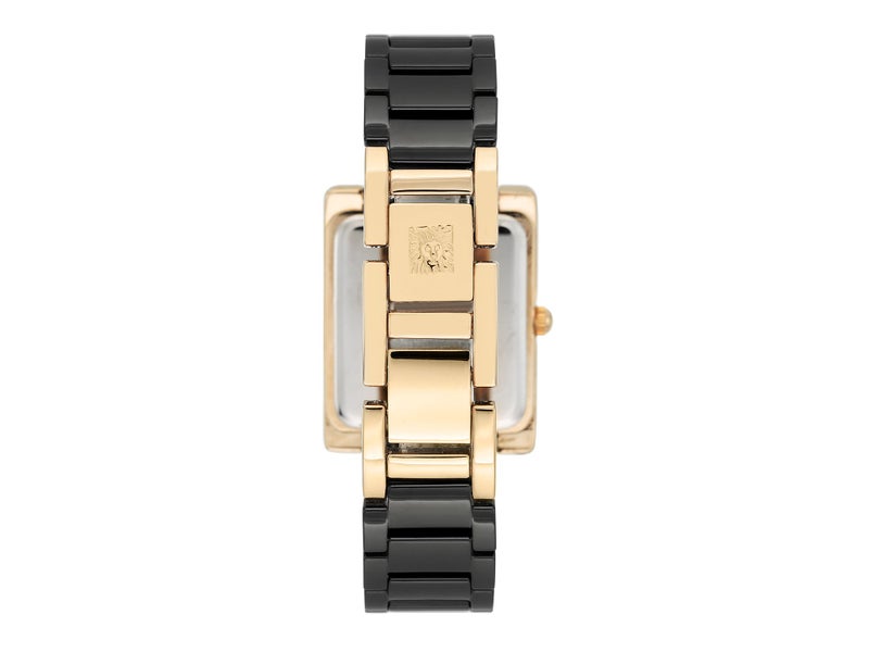 Anne Klein Women's AK/2952BKGB Gold-Tone and Black Ceramic Bracelet Watch - Image 2