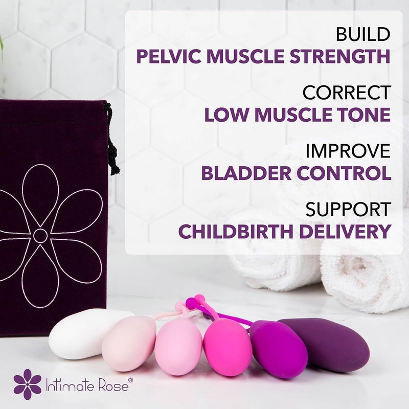 Intimate Rose Kegel Balls for Women Pelvic Floor Strengthener and Weights Exerciser for Tightening Control Set of 6 Silicone Kegel Devices for Women Premium Trainer for Beginners Advanced - Image 2