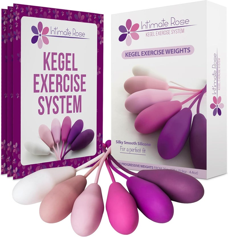 Intimate Rose Kegel Balls for Women Pelvic Floor Strengthener and Weights Exerciser for Tightening Control Set of 6 Silicone Kegel Devices for Women Premium Trainer for Beginners Advanced - Image 1