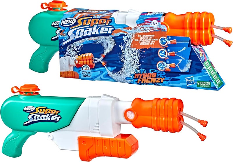 سوبر سوكر مسدس مياه NERF Hydro Frenzy، متعدد الألوان، F3891 - Image 3