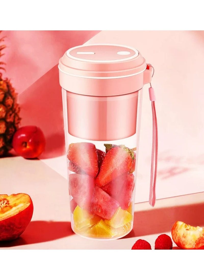 Yuwell - Portable Juicer Cup Mini Juicer Blender For Smoothies Juices And Shakes Portable Juicer Cup With Powerful Motor Suitable For Home Travel Office And Gym 300ML - Image 1