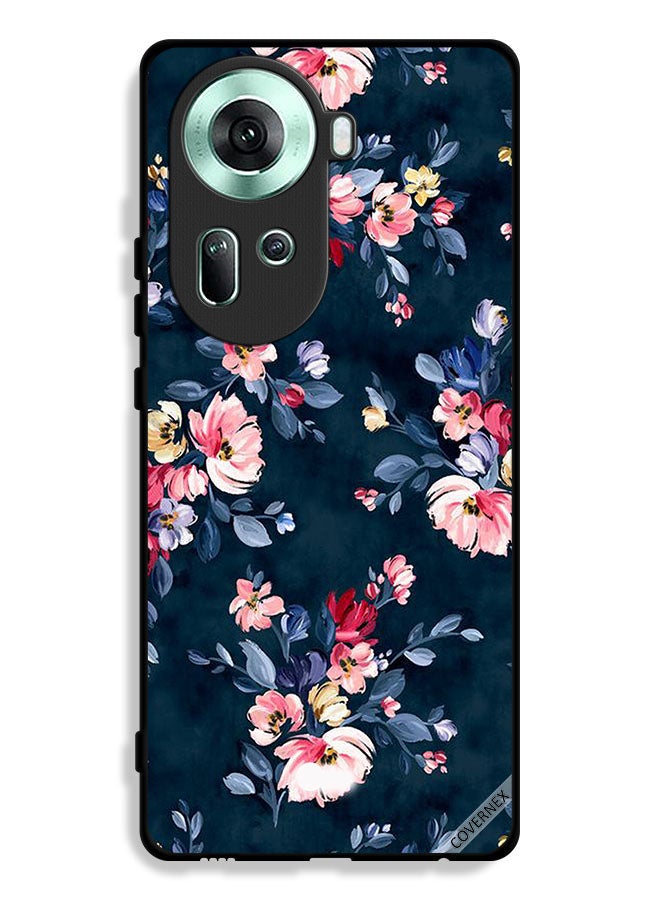 Covernex Oppo Reno11 5G Protective Case Cover Hand Painted Flowers - Image 1