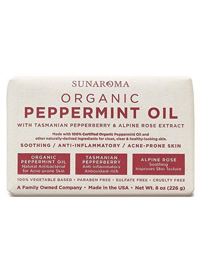 SUNAROMA Bar Pepper Mint Oil Soap 8 Ounce (236Ml) (2 Pack) - Image 2