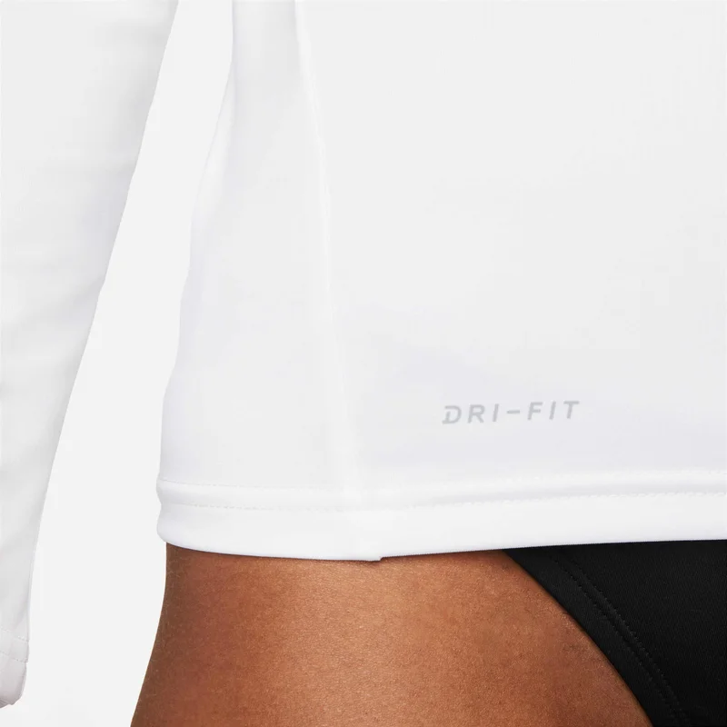 Nike White Women's Essential Long Sleeve Hydroguard Rashguard for Women | Best Price UAE