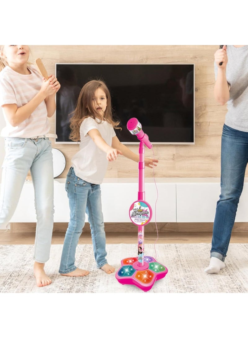 Arabest Kids Microphone Toy with Stand, Enhanced Connectivity for MP3, Mobile Phone, Karaoke Machine for Kids,Birthday Gift for Girls and Boys | Toy for Kids Ages 4, 5, 6, 7, 8+ Years Old (Blue) - Image 3