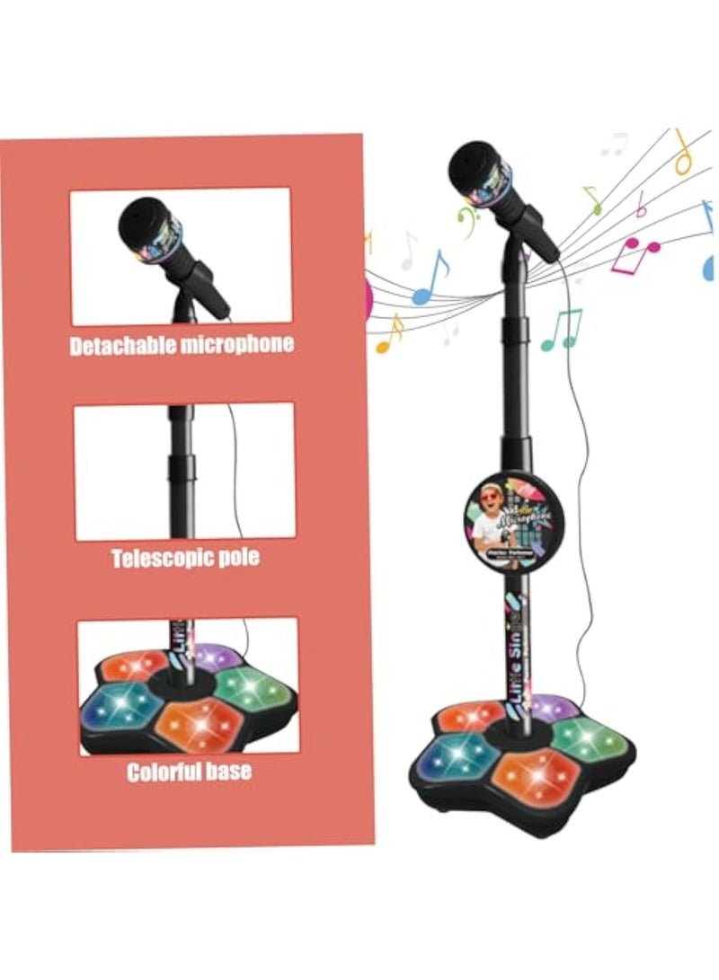 Arabest Kids Microphone Toy with Stand, Enhanced Connectivity for MP3, Mobile Phone, Karaoke Machine for Kids,Birthday Gift for Girls and Boys | Toy for Kids Ages 4, 5, 6, 7, 8+ Years Old (Blue) - Image 5