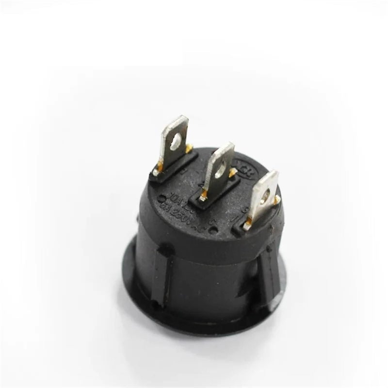 مفتاح صخري دائري صغير تشغيل/إيقاف/تشغيل 250 فولت 3 دبابيس 10 قطع بالجملة - Image 4