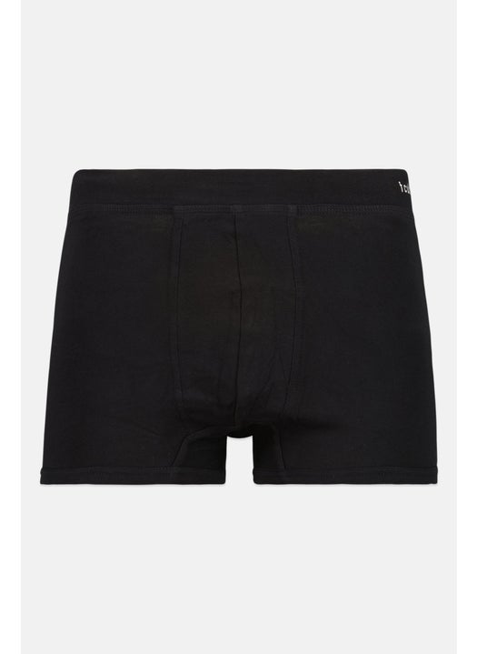 Men Brand Logo Pull On Trunks, Black