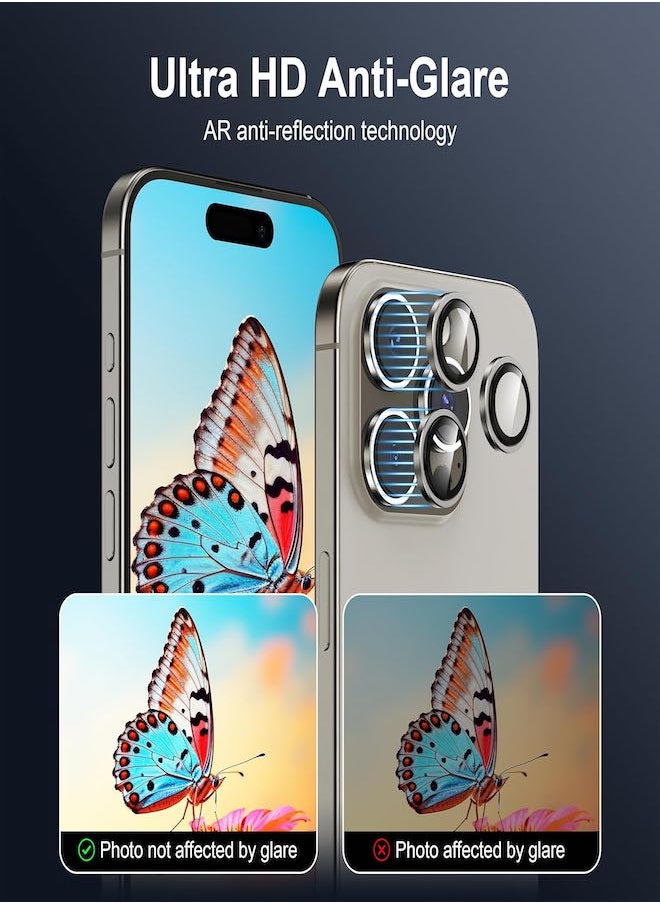 Camera lens protector for iPhone 15 Pro Max and iPhone 15 Pro, suitable for the case to protect the camera against shocks