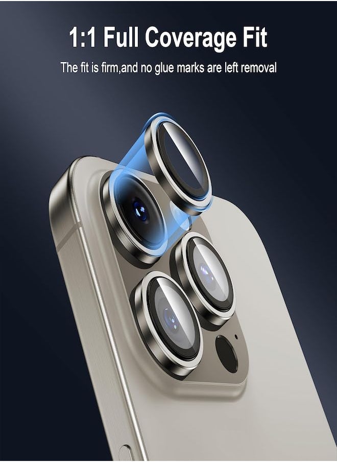 Camera lens protector for iPhone 15 Pro Max and iPhone 15 Pro, suitable for the case to protect the camera against shocks