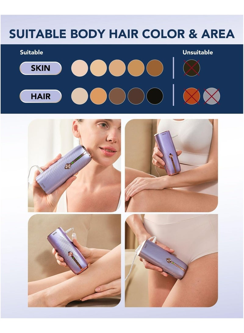 إس كيه جي جهاز إزالة الشعر بالليزر SKG (T033MW) - تقنية IPL وإعدادات قابلة للتخصيص وعلاجات سريعة - جهاز إزالة الشعر بجودة الصالونات - Image 5