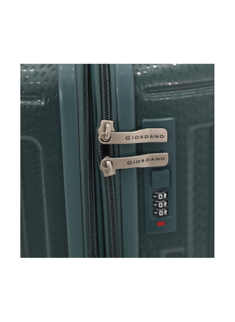 GIORDANO - Hardshell Luggage Spinner Trolley Bag 3 Pieces Set,Green (S-20",M-24",L-28") - Image 1