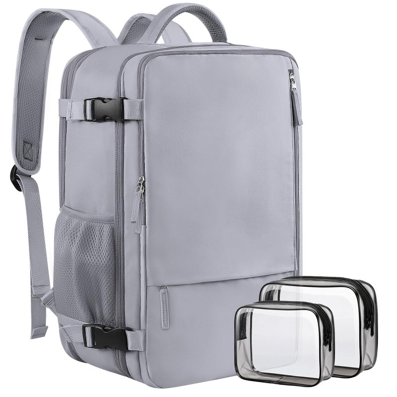 Sinaliy Travel Backpack for Women Men 40L Carry On Backpack 17 Inch Laptop Backpack Waterproof Backpack College Bookbag Laptop Backpack Backpack for Women as Person Item Flight Approved