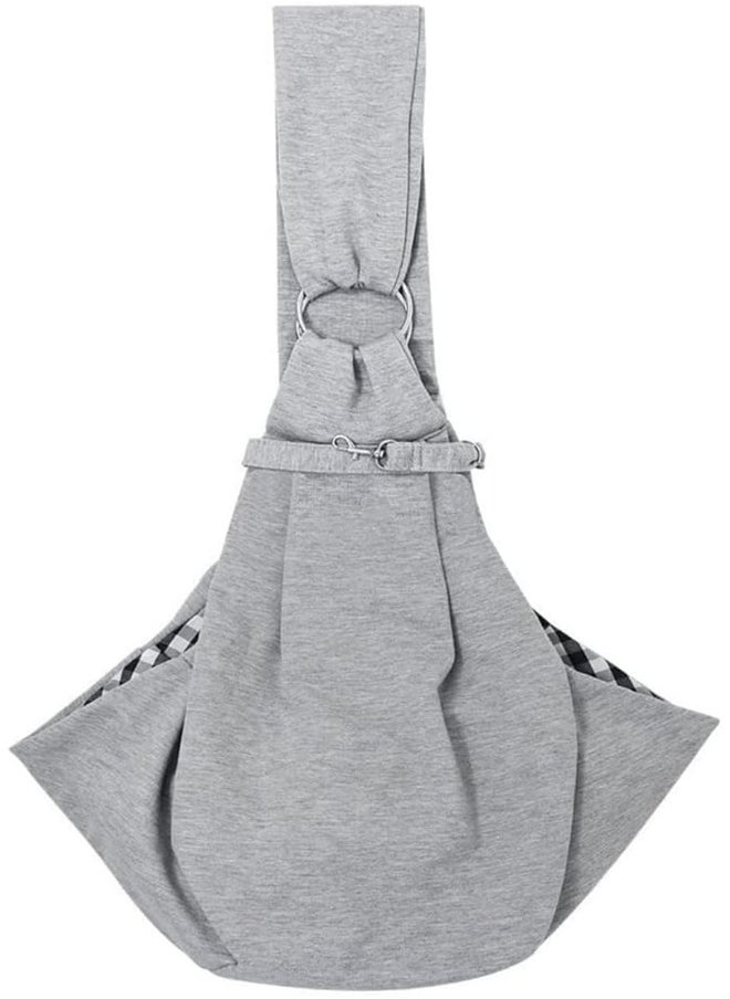 Mumoo Bear Mumoo Bear Puppy Dog Carrier, Double-Ring Pet Dog Sling Carrier for Small Medium Dogs Hands-free Cat Carrier Comfortable Widen Shoulder Strap Double-sided Dog Sling Below 8kg(Grey, Adjustable)  - Image 2