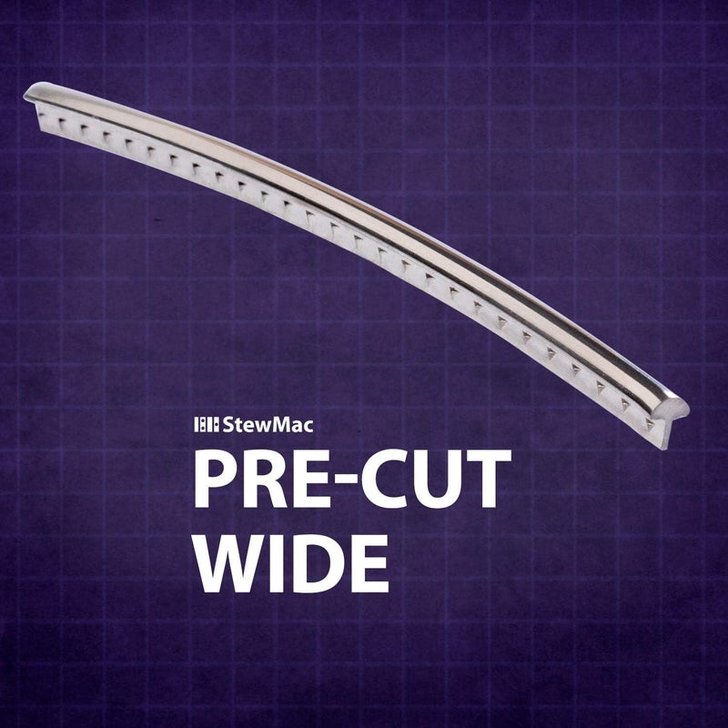 StewMac Pre-Cut and Pre-Radiused Fretwire Set, Wide/Highest, 12" Radius, 24-pieces - Width .110" (2.79mm) Crown .053" (1.35mm) Tang .074" (1.88mm) - Image 2