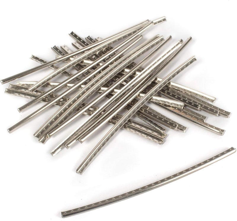 StewMac Pre-Cut and Pre-Radiused Fretwire Set, Wide/Highest, 12" Radius, 24-pieces - Width .110" (2.79mm) Crown .053" (1.35mm) Tang .074" (1.88mm) - Image 3