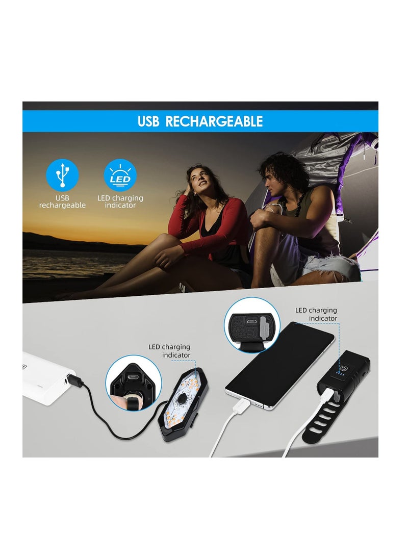 Anmi Bike Lights Set, USB Rechargeable Bicycle Light Front, Back, 1000 Lumen Bicycle Headlight and Rear Taillight with Turn Signal & Horn, Waterproof and 5,6 Lighting Modes for Night Cycling Road Mountain - Image 2