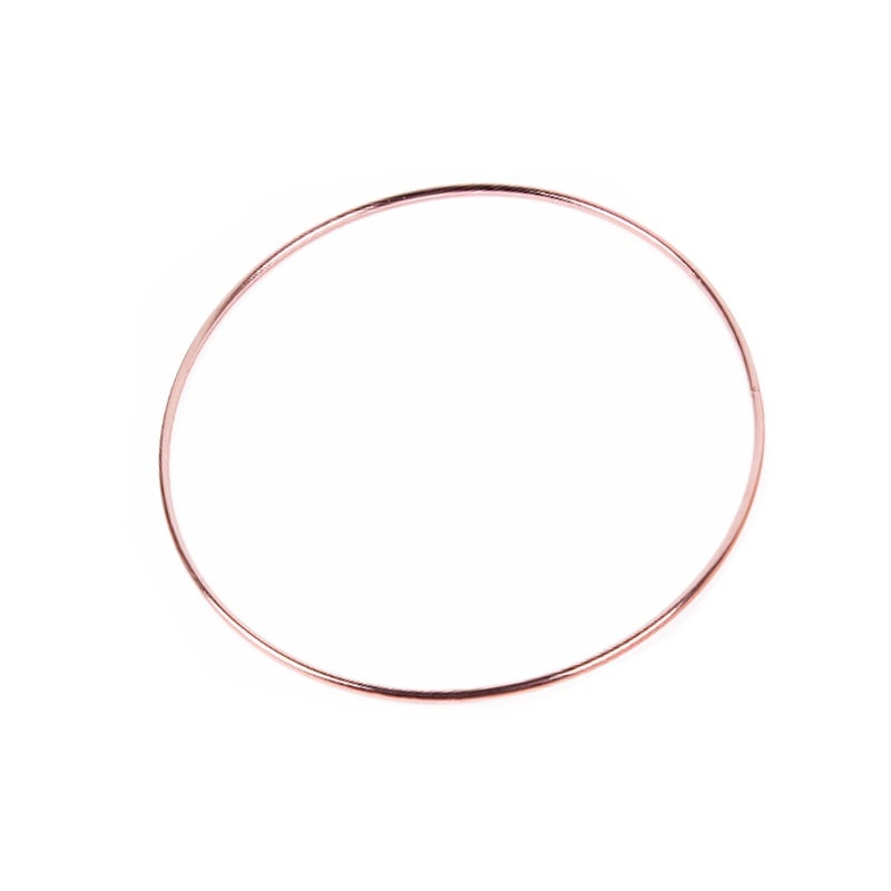 10Pcs 4.7 Inch Metal Dream Catcher Rings Rose Golden Home DIY Floral Wedding Wall Decor - Image 2