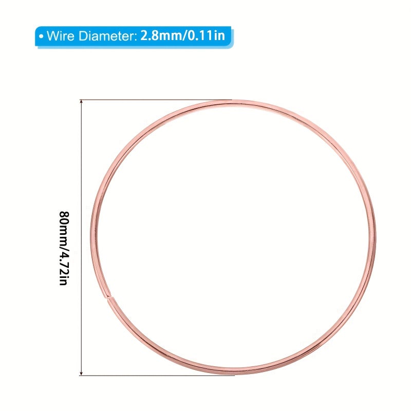 10Pcs 4.7 Inch Metal Dream Catcher Rings Rose Golden Home DIY Floral Wedding Wall Decor - Image 3