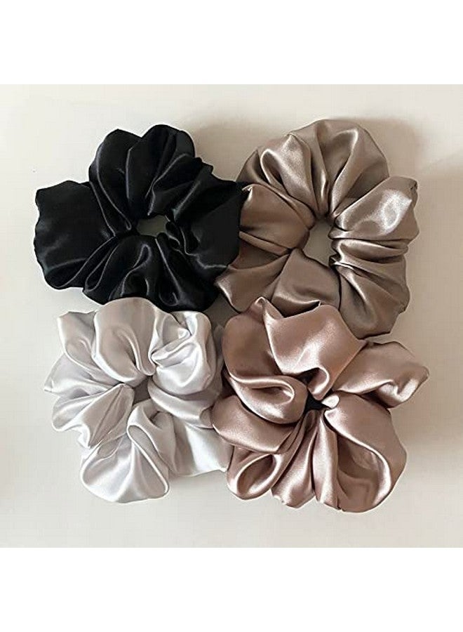 VIYANSHI Silk Satin Hair Ties Scrunchies Elastic Hair Band for Women (s11) - Multicolor