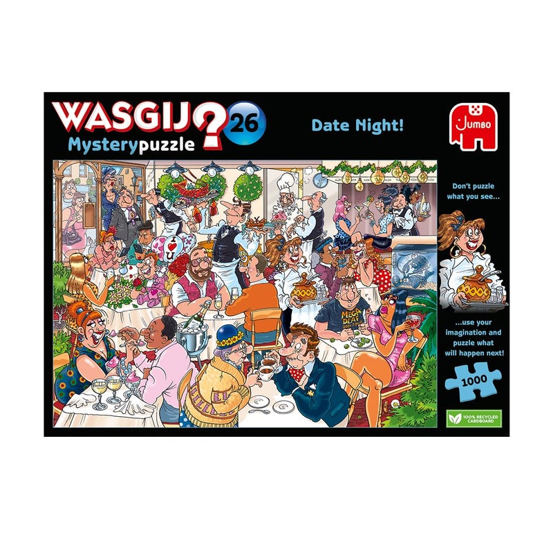 jumbo Wasgij Mystery 26  Date Night! - 1000 Piece Jigsaw Puzzles For Adults - Fun Challenging & Brainteasing Adults Jigsaw Puzzle - Puzzle What Happens Next - 100% Recycled Cardboard - 1000Pcs - Jumbo - Image 2