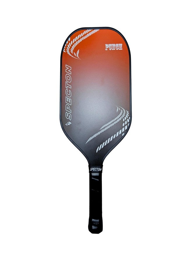 Specton Punch Pickleball Paddle, Fiberglass with PP Honey Comb Core, Lightweight, Cushion Comfort Grip with 10mm Thickness, Ideal for Indoor/Outdoor Play, 220gram (Randiant Orange) - Image 1