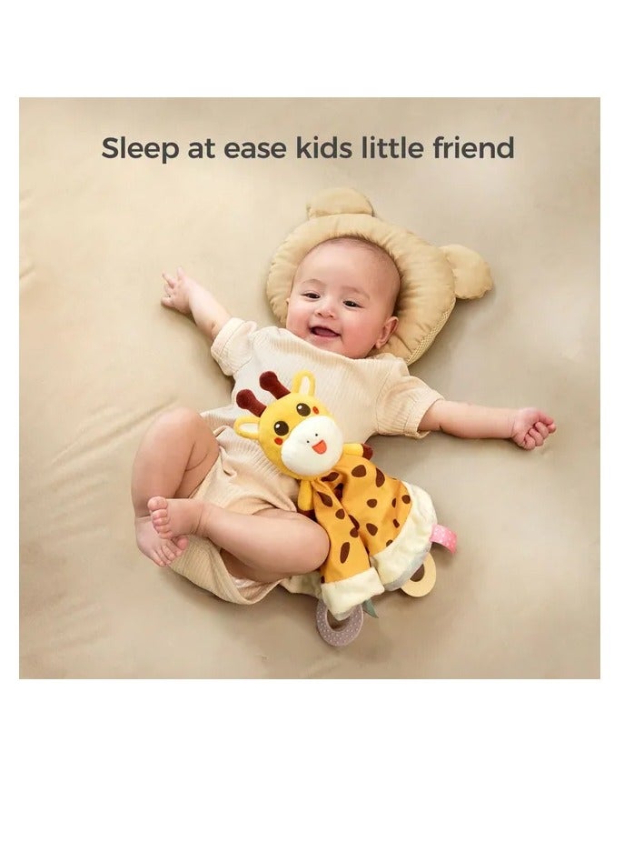 TUMAMA KIDS Tumama Security Blanket Crib Toy With Teether - Yellow Giraffe  - Image 5